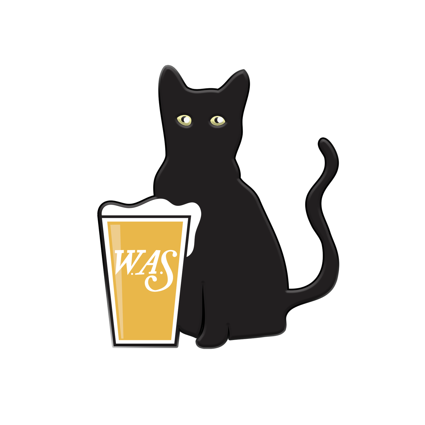 Drinking Cat - Pin Badge