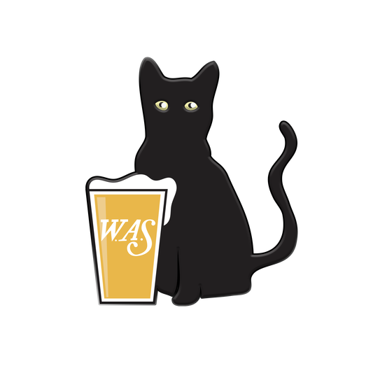 Drinking Cat - Pin Badge
